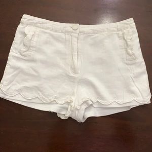 White boutique shorts